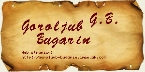 Goroljub Bugarin vizit kartica